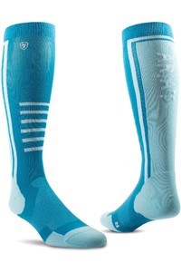 2023 Ariat Ariattek Slimline Performance Socks 1004393 - Mosaic Blue